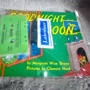 Vintage, four pack of good night, moon, soft cover books and read along tape.